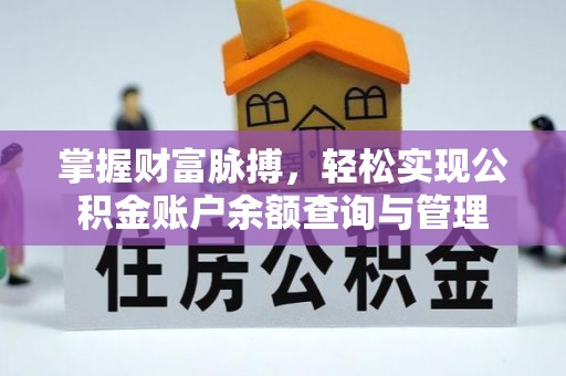 孙吴掌握财富脉搏，轻松实现公积金账户余额查询与管理